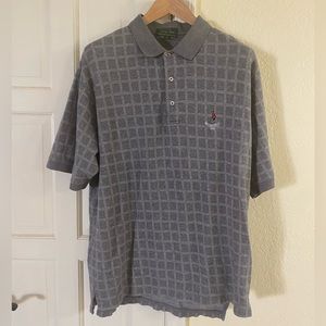 Jimmy Hume Grey and White "MUIRFIELD 1744" Polo shirt XL - 131st British Open